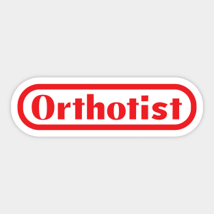 Orthotist Gamer Sticker